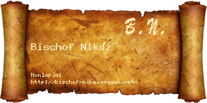 Bischof Niké névjegykártya